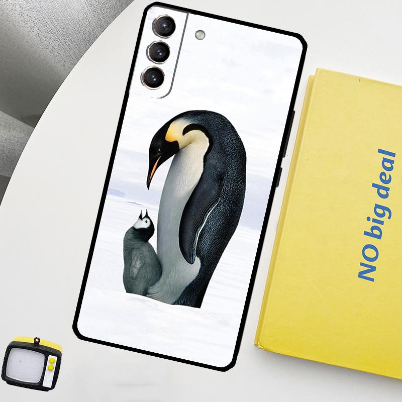 Penguin Snow Arctic Cute Animal Phone Case For Samsung Galaxy S25 Ultra S21 S22 S23 S24 Ultra S9 S10 S20 Plus S25 FE Cover