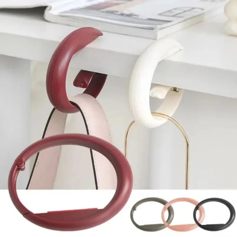 Portable Bag Hook Hanger Foldable Holders Table Office Decor Plastic Desk Side Hook Use Handbag Travel Bag Organizer Hook Holder