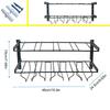 Wall Mounted Wine Rack Double-layer Iron Wine Shelf Bottle Display Storage Rack For Living Rooms Dining Rooms Bars Wine Cellars