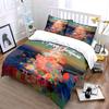 Christmas Santa Snowman Pattern Bedding Duvet Cover Set Duvet Cover Pillowcases  (1*Duvet Cover 2*Pillowcases, Without Duvet Insert)