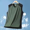 Plus Size 4XL-13XL Men's Oversized T-shirt Summer Tops V-neck Loose Sleeveless Tee