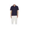 Polo Ralph Lauren Solid Color Single-Breasted Short Sleeve Shirt Men Shirts Navy-Blue 710962261-003