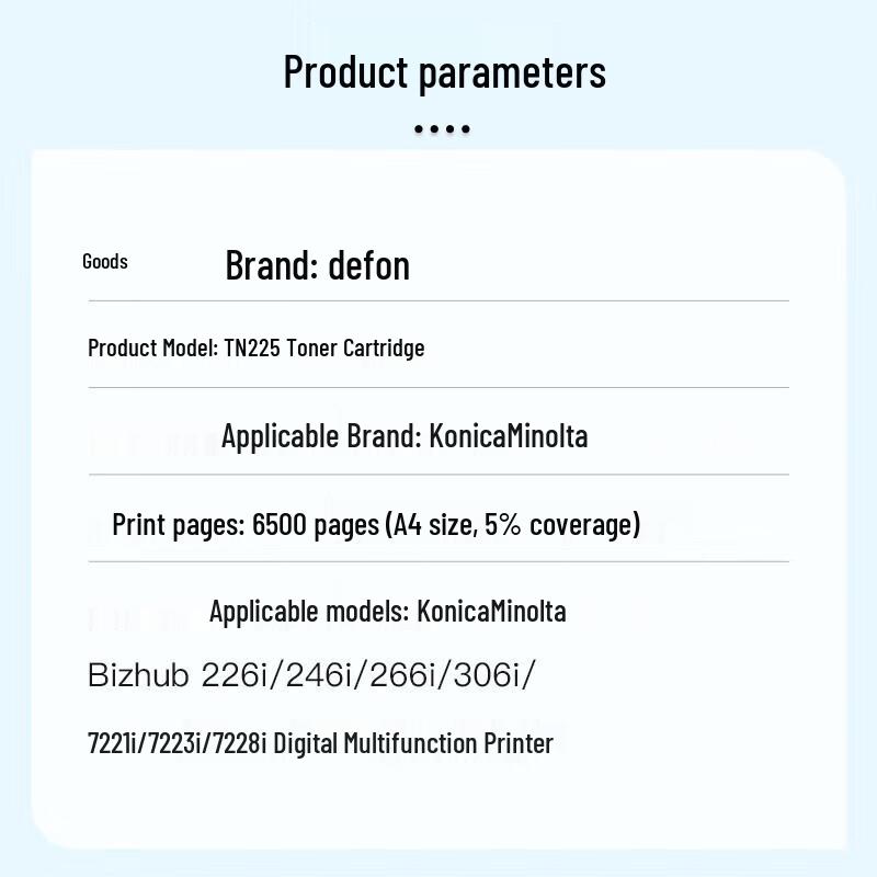 Befon Compatible TN225 Black Toner Cartridge