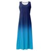 Women's Summer Casual Round Neck Printed Sleeveless Dress With Pockets