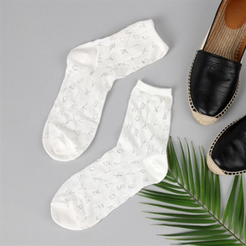 See-through fake socks (3P) white