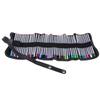 Black Portable Fabric Pencil Wrap Roll Up Multi purpose Pouch Holder (48 Slots)
