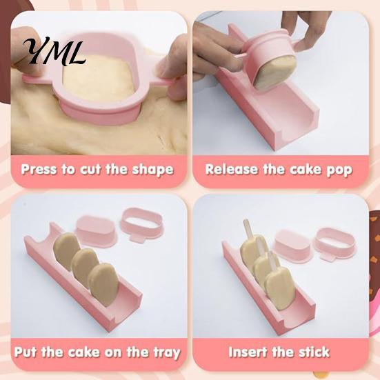 Non-stick Mold Popsicle Set, Easy DIY Shaping And Decorating Mold, Silicone Free Baking Tray Reusable Kitchen Gadgets, for Homemade Cake Pops