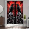 Set Of 2 Gothic Night Curtains Thermal Privacy Bedroom Living Room Home Decor Curtain Sheer With Rod Pocket Polyester Ideal For Great