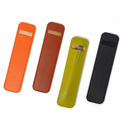 Trendy Portable Pen Pouch PU Leather Travel Supplies Pen Holder Bag Soft Pencil Case for Ballpoint & Fountain Pens