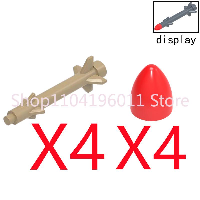 MOC Military Building Blocks Accessories Missile Rocket Nuclear  Assembly Models Compatible With Toys Kid Gift Bricks X053 DIY