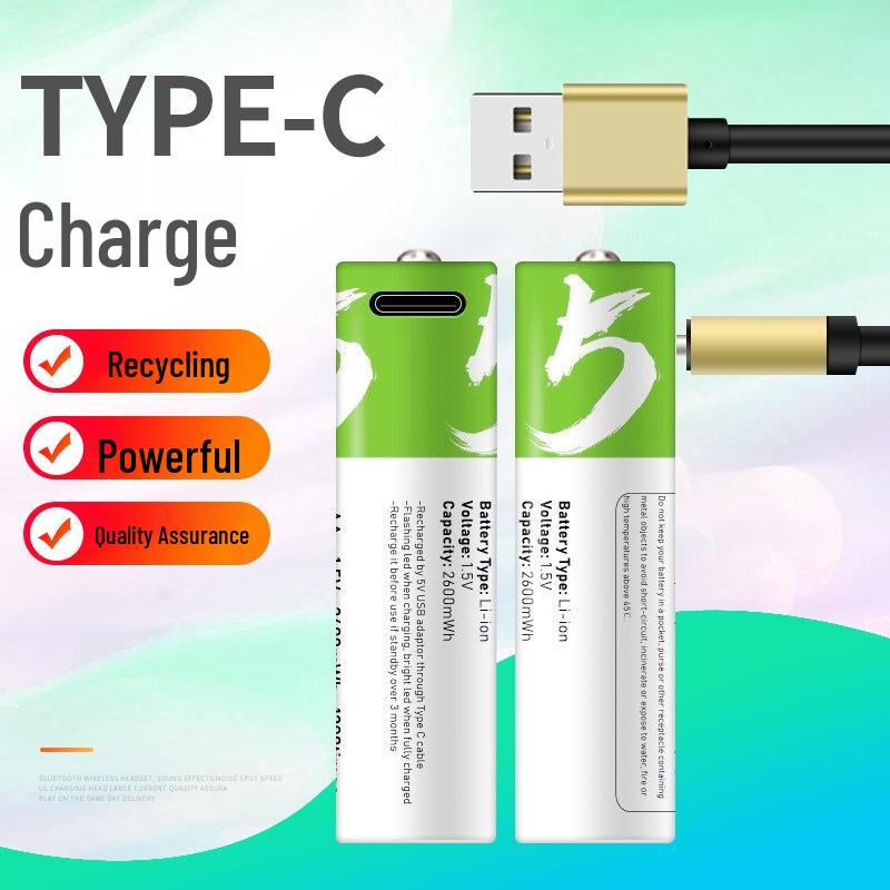 1.5V Fast Charging Rechargeable Lithium Battery for Remote Control Cars - Size 5 & 7, USB Compatible.