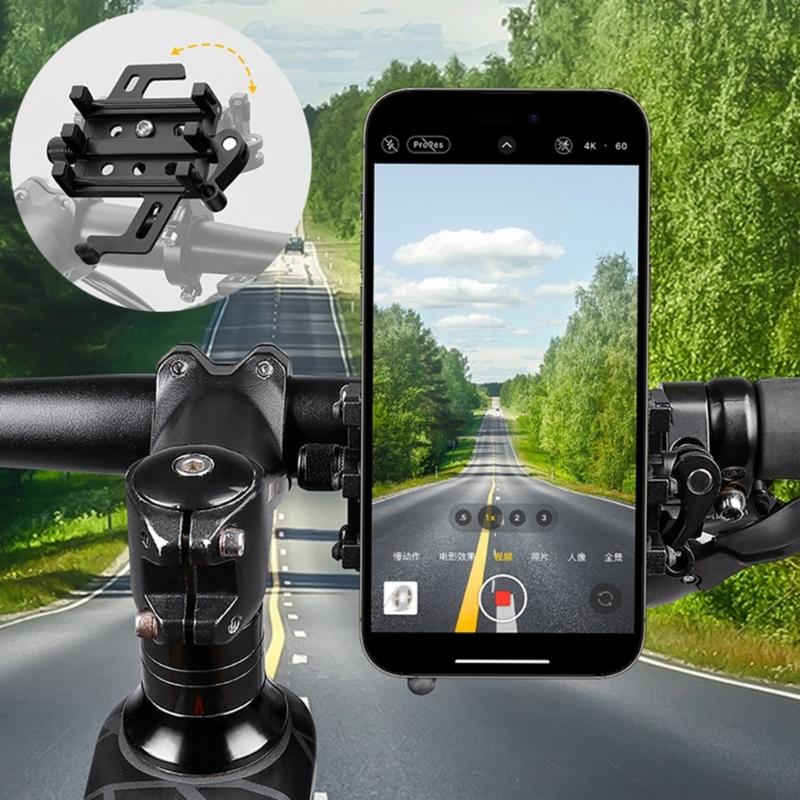 360 Degree Rotatable Bike Phone Holder Comfortable Viewing Angles Phone Stand for Smooth Cycling Experiences