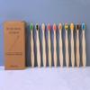 Bamboo Toothbrush Set for Kids & Adults - Round Handle (4, 5, 8, 10 pcs) with Optional Logo