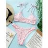 Women Decoration Bikini Set Push Up Swimsuit Beachwear Padded Swimwear