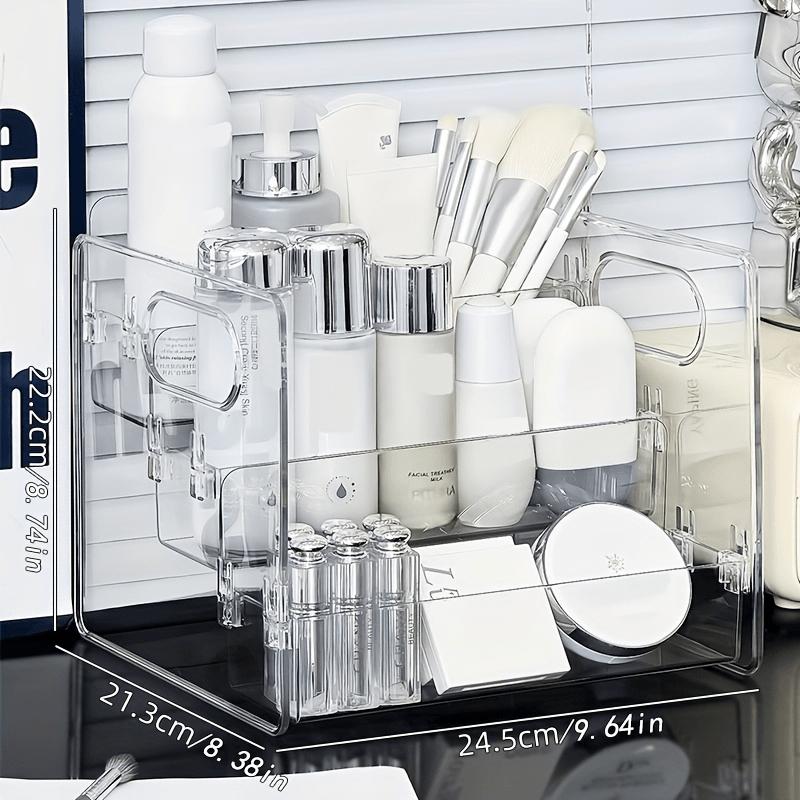2026 Transparent Acrylic Storage Box,  Design Large-Capacity Organizer, Vanity Perfume and Skincare Product Shelf,  Makeup Brush Storage Organizer,