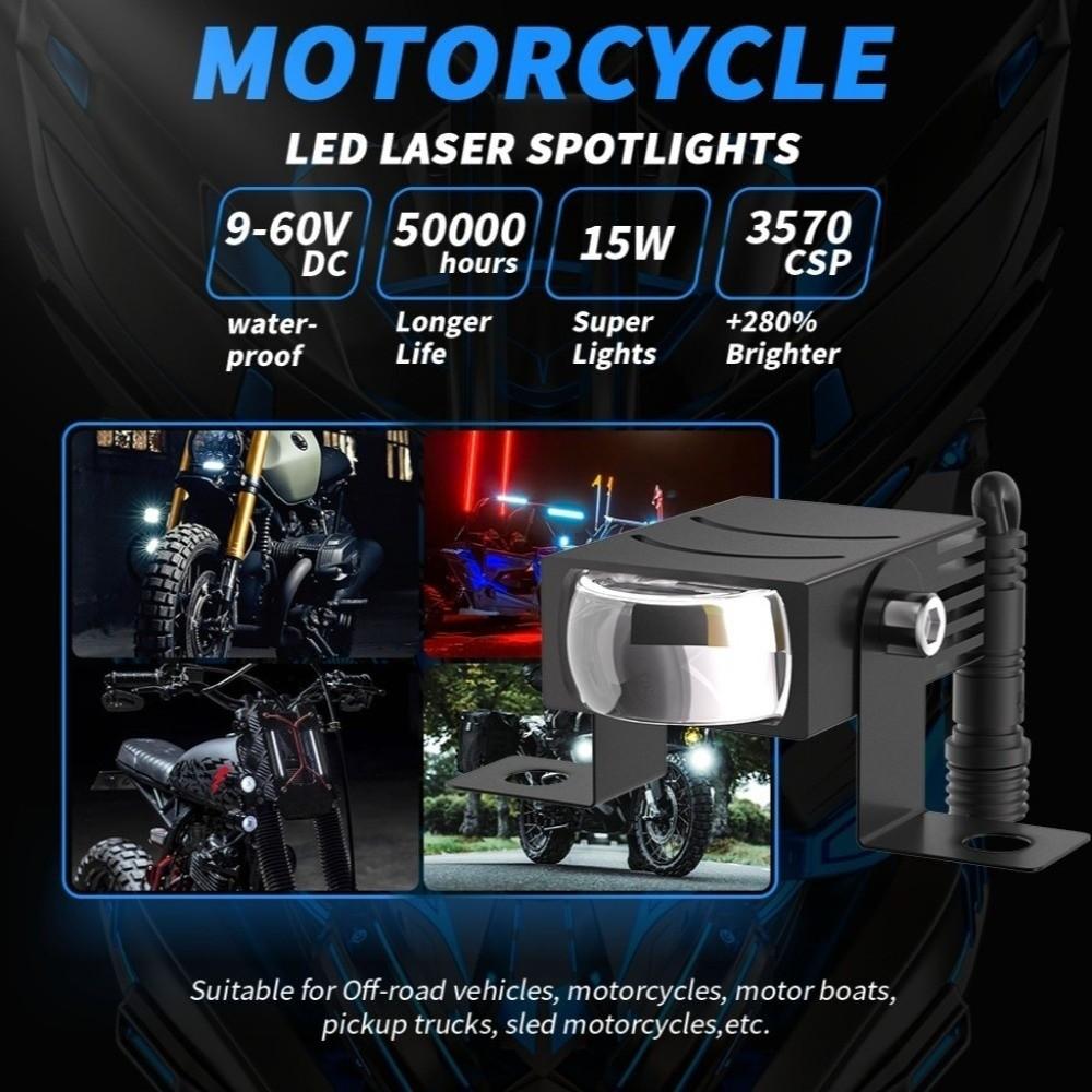 Two-Color LED Spotlights Durable Fog Spotlights New Motorcycle Spotlight  Motorcycle Work