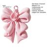 Rose Bow Pendant 3D Printed Pendant, Cute Keychain for Bag, Versatile Key Holder Pink Hanging Ornament Valentine's Day, Gift Girlfriend Decoration
