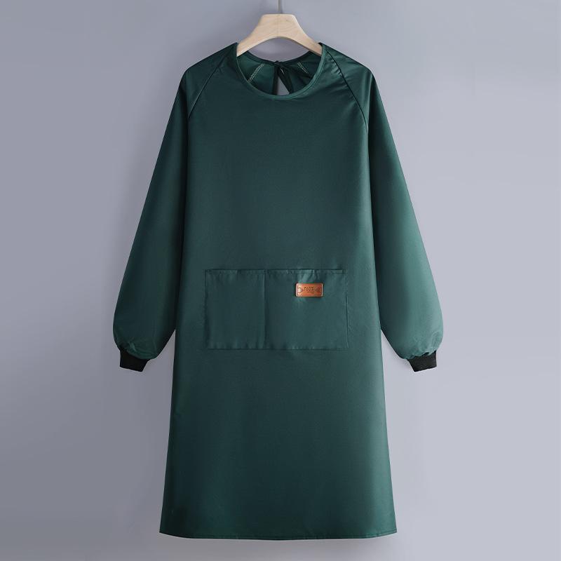 Internet Celebrity Long-Sleeved Apron Household Kitchen Waterproof And Oil-Proof Smock Adult Cartoon Print Cooking Apron