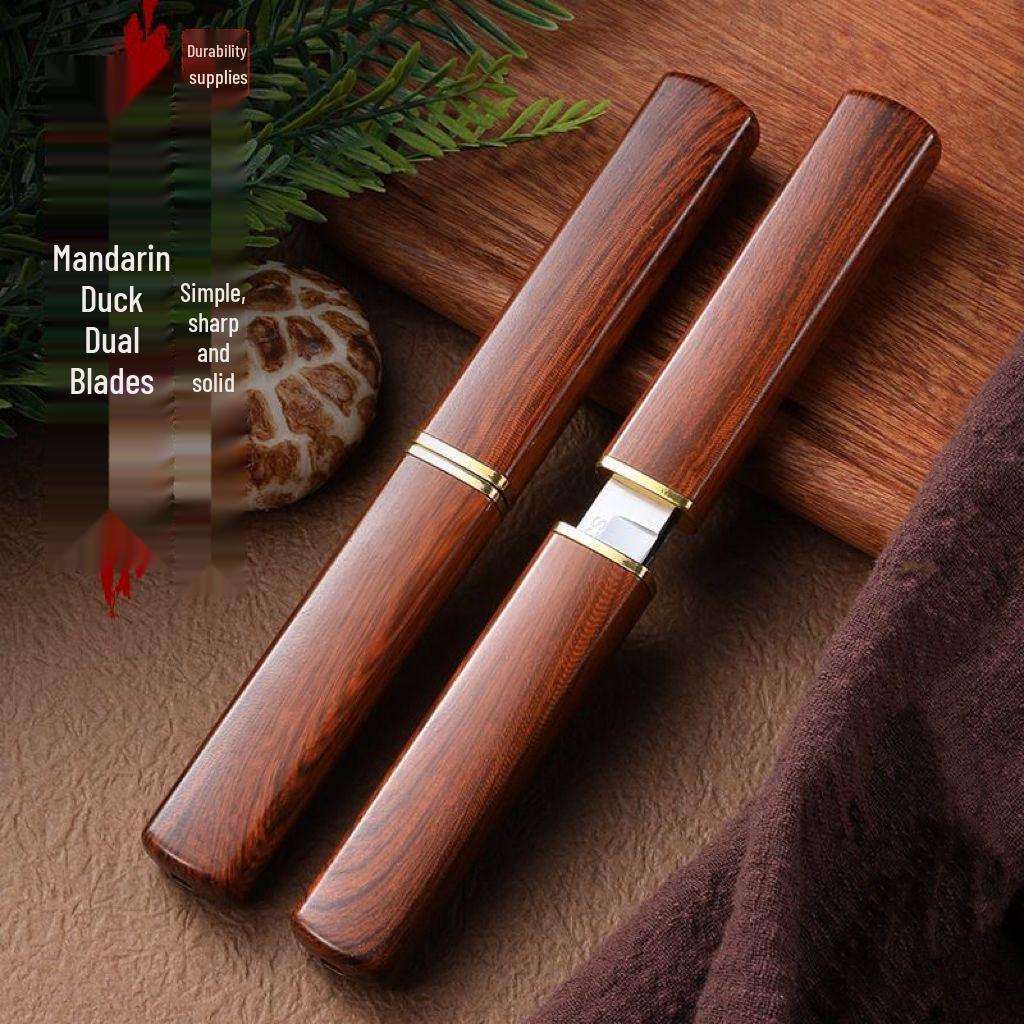 Dragon & Phoenix Dual-Style Peeling Knife Set - Thickened Mandarin Duck Design, Ideal for Fruits & BBQ