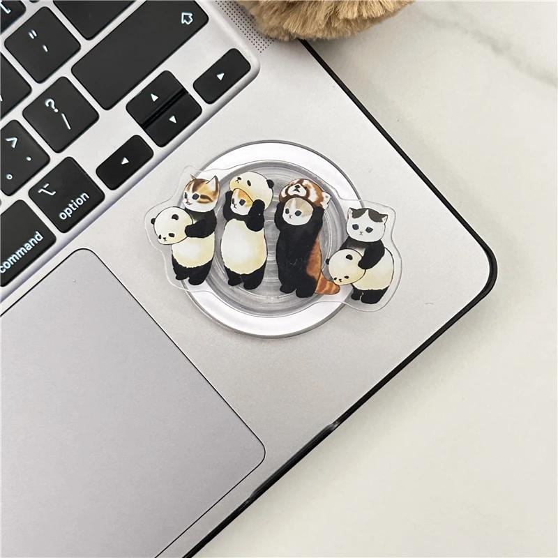 Korea Cartoon Cute Cat Kitten Holder for Magsafe Magnetic Phone Griptok Grip Tok Stand for IPhone 16 15 Foldable Bracket Stand Holder