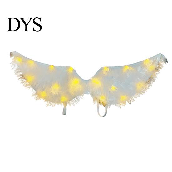 LED Costume Accessories Light-Up Angle Wing, Glowing Feather Wing for Kids Girls, Wings with Lights Fairy Props Christmas Halloween Stage Performance