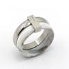 Anello in Ceramica a Due Strati Mobile Moda Anelli in Acciaio Inossidabile per Donne Anelli Color Rame per Regalo Anelli per Amanti Gioielli