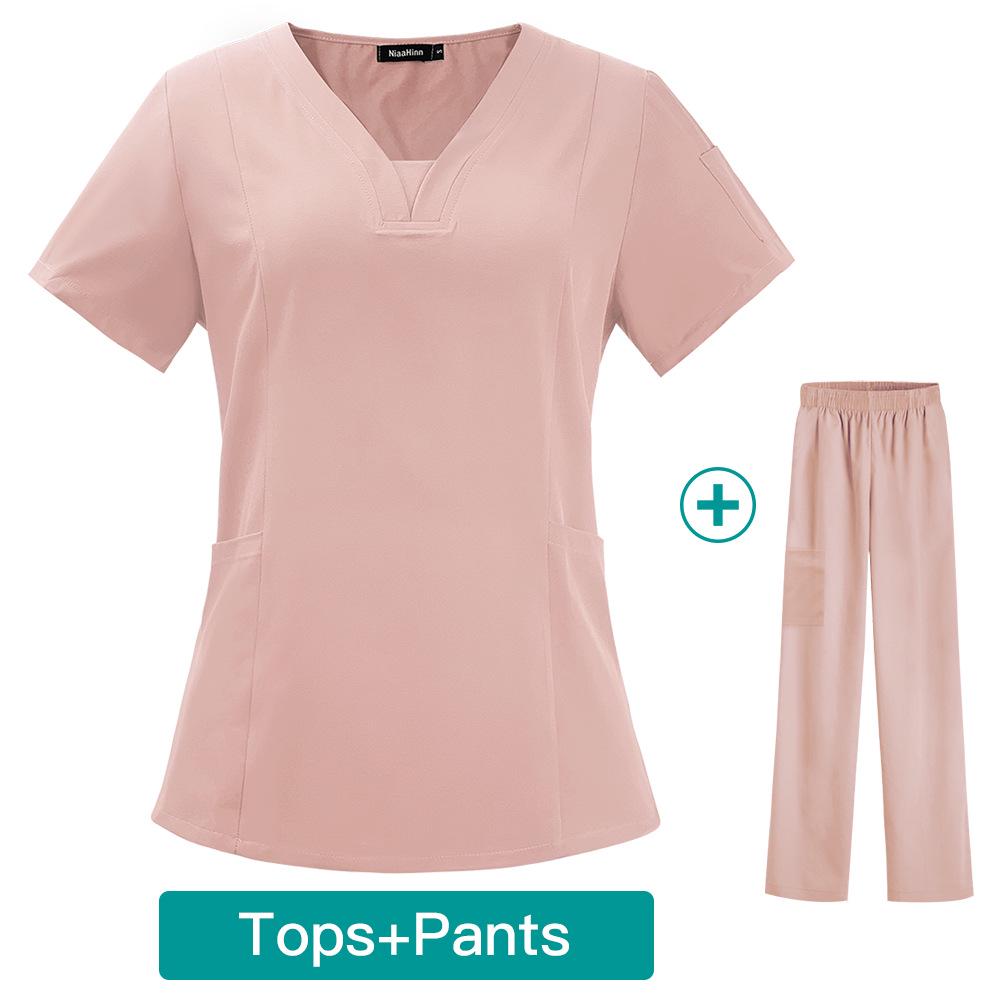 Women's and Men's Short Sleeve Scrub Suit for Dental, ICU, and Salon Professionals