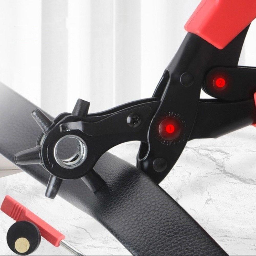 Steel Hole Punch Pliers Revolving Eyelet Piercer Multifunctional Belt Puncher Punch Hole Tool