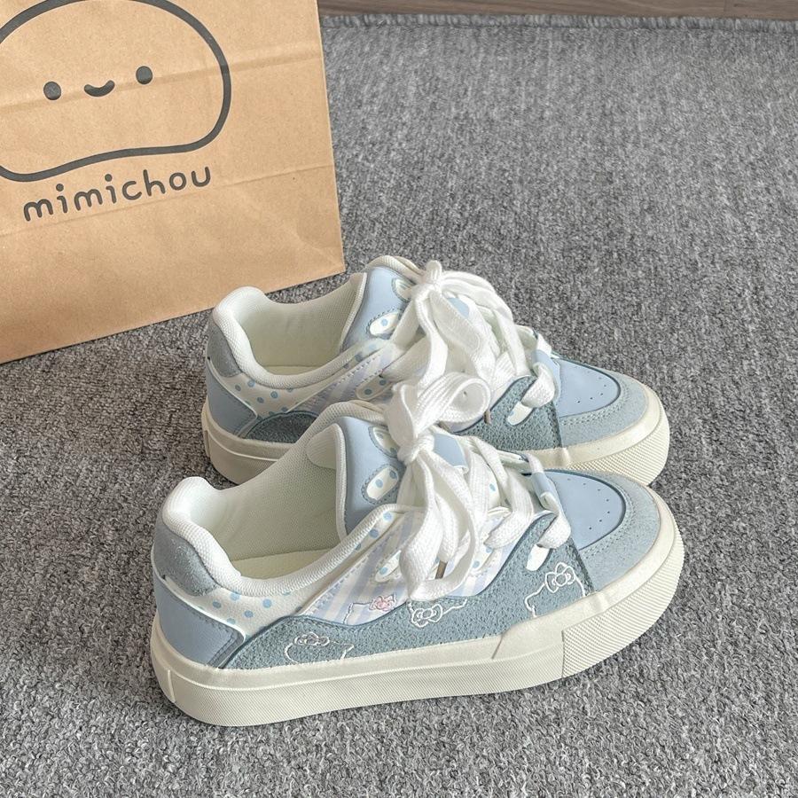 Casual board shoes women's spring and summer new versatile niche shoes platform student white shoes bread shoes