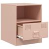 Nightstands 2 Pcs. Pink 34.5 X 39 X 44 Cm Steel