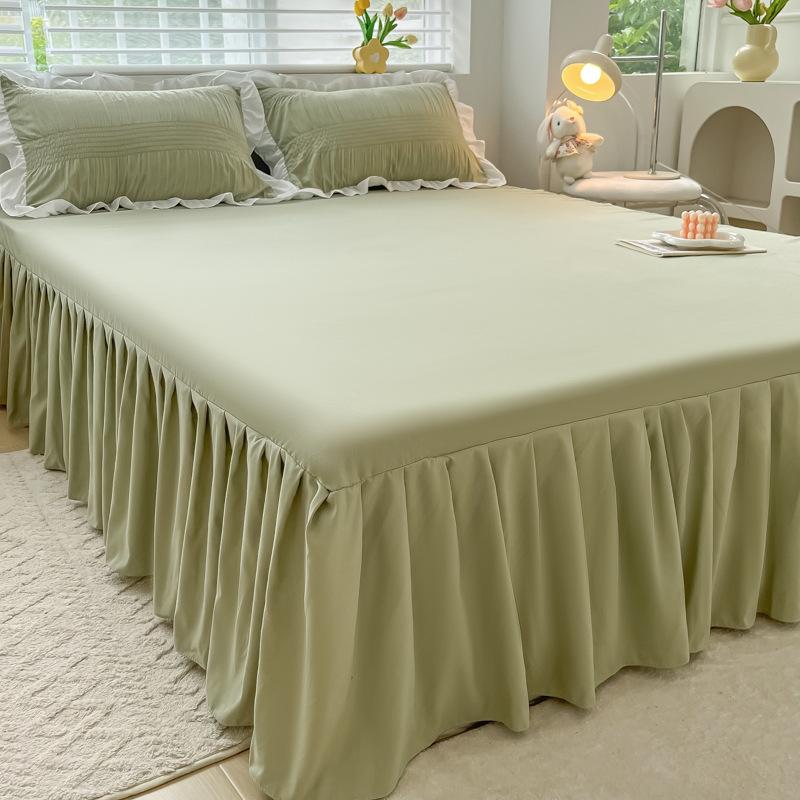 Modern Style Elastic Perfect Bedspread with Lace, Non-Slip, Dust-Proof, Breathable And Beautiful Bed Skirt
