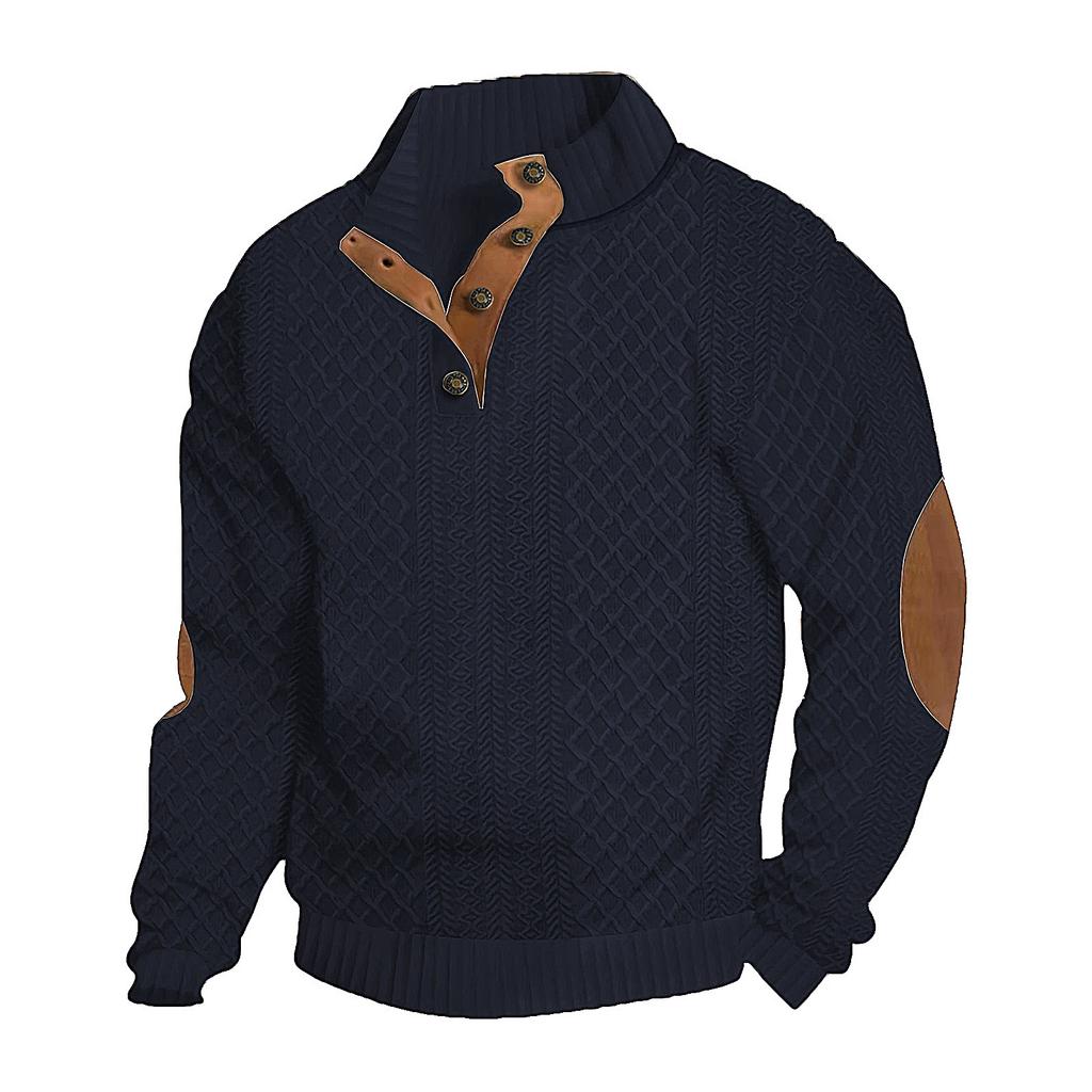 Autumn and Winter Men's Sweater Outdoor Casual Stand-up Collar Long-sleeved Jumper