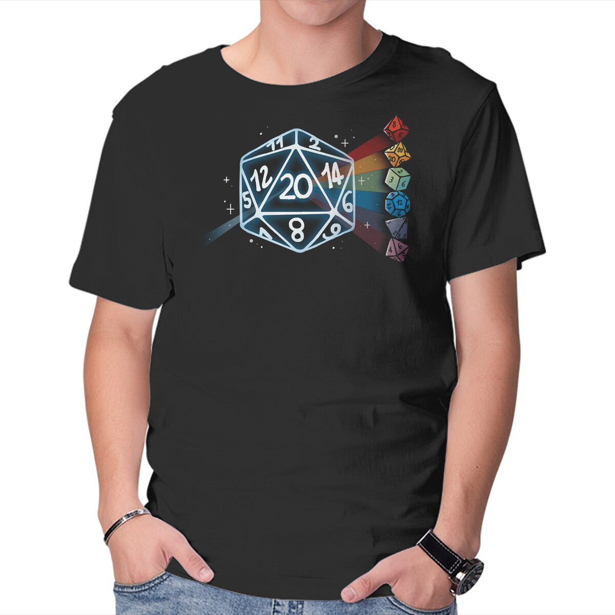 Unisex Crew Neck T-Shirt Prism Role Play Dices Graphic Short Sleeve Casual Tee XXXL
