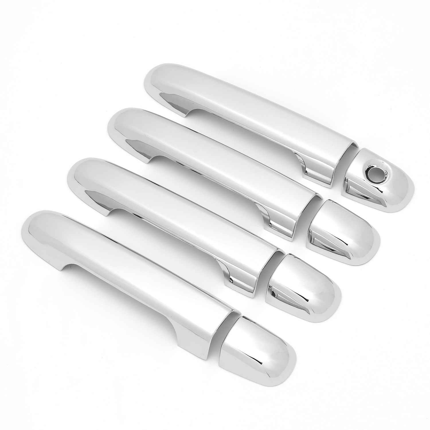 

For Hyundai i20 2008 2009 2010 2011 2012 2013 ABS Carbon Fiber Door Handle Cap Cover Trims Decoration Sticker Car Accessories silver 1
