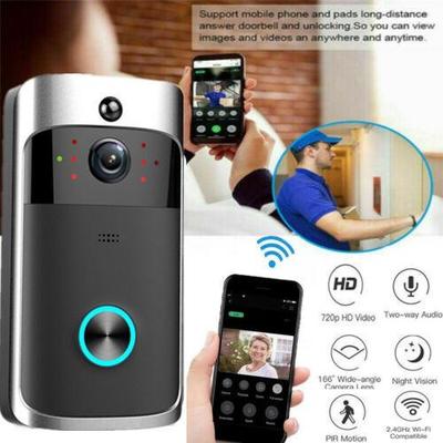 1080P WiFi חכם אלחוטי אבטחה פעמון HD וידאו אינטרקום הקלטת וידאו טלפון דלת פעמון אלחוטי מצלמה ראיית לילה