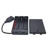1/4 Stück USB Mini-Netzteil Batteriebox mit Deckel und Schalter 3 x AA USB-Batteriebox für 4,5V LED-Streifenleuchten