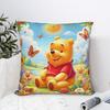 Federa Cuscino Carina Winnie the Pooh Copricuscino in Poliestere Decorazione Copricuscino Cartone Animato Casa Quadrato 40*40cm