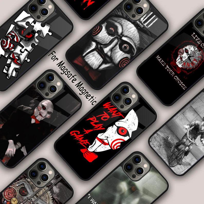 SAW The Jigsaw Killer Horror Film Magnetic Phone Case For APPLE iPhone 17 Air 16 14 13 12 Pro Max 15 Plus Wireless MagSafe Cover