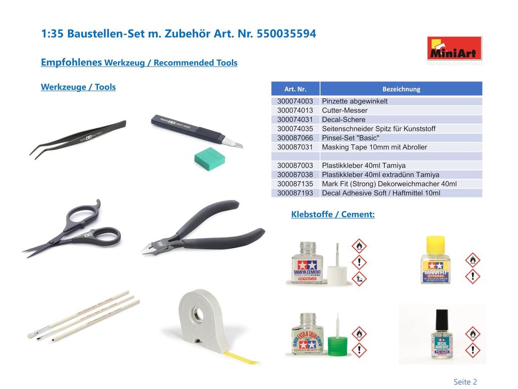 MiniArt Scale Building Materials Set Plastic Model MA35594 1/35