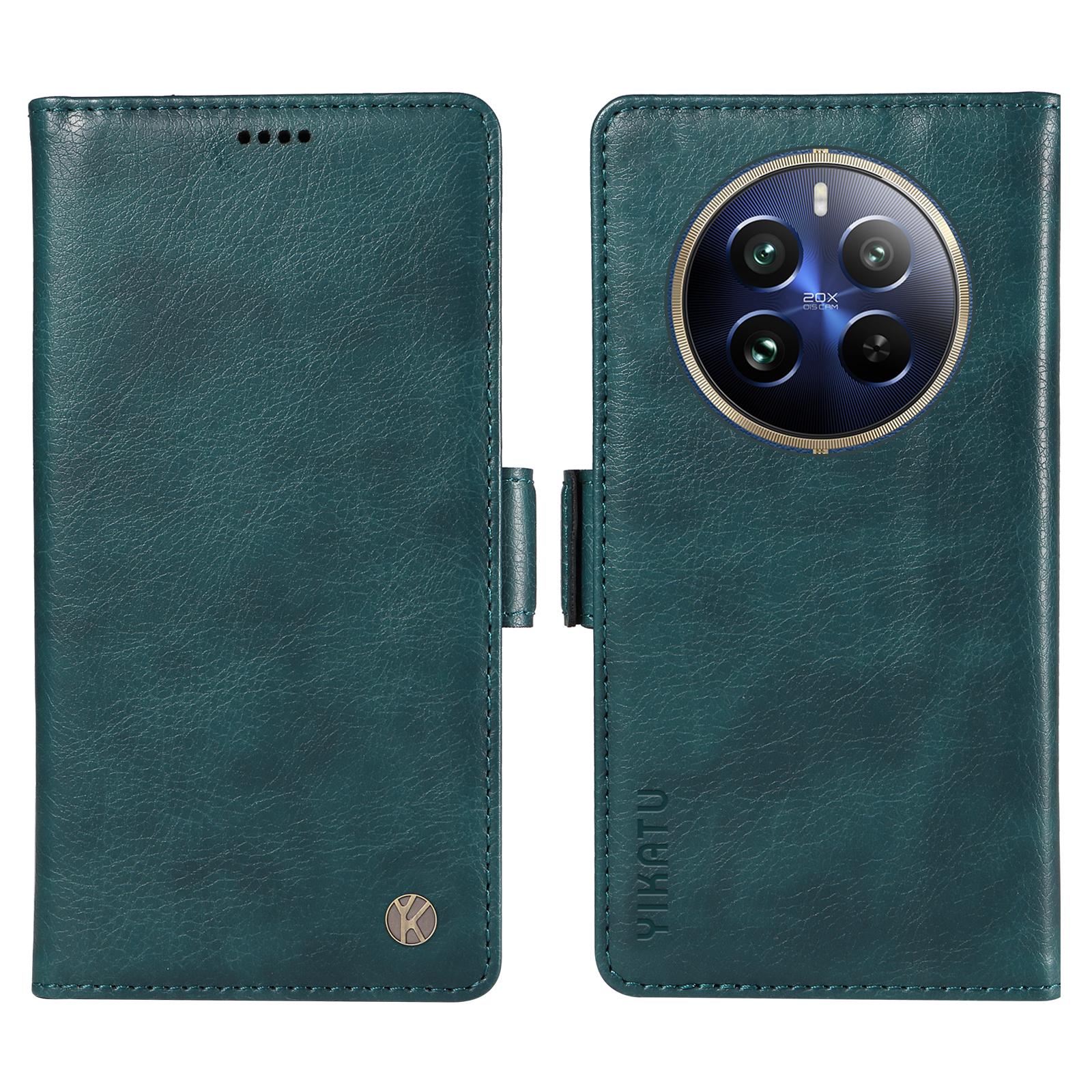 

YIKATU YK-007 For Realme 13 Pro 5G (Global)/13 Pro+ 5G (Global)/P1 Pro 5G/12 Pro 5G/12 Pro+ 5G Case Litchi Texture Leather Phone Cover Blue