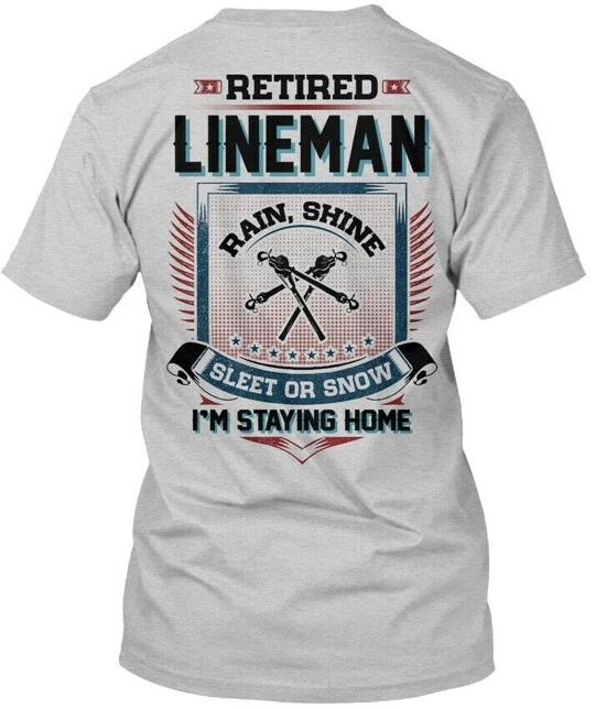 Retired Lineman T-Shirt Made in the USA Size S to 5XL M