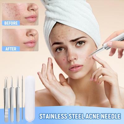 Stainless Steel Blackhead Remove  Tools Kit,  Grade Blackhead Extraction Blackhead / Whiteheads / MI2 / Pimples Remover For Face