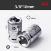 1/2" 1/4" 3/8" Ratchet Drive Socket Adapter 6.3/8/10MM Square Drive Hex Shank Socket Bits Converter Screwdriver Holder Adapter