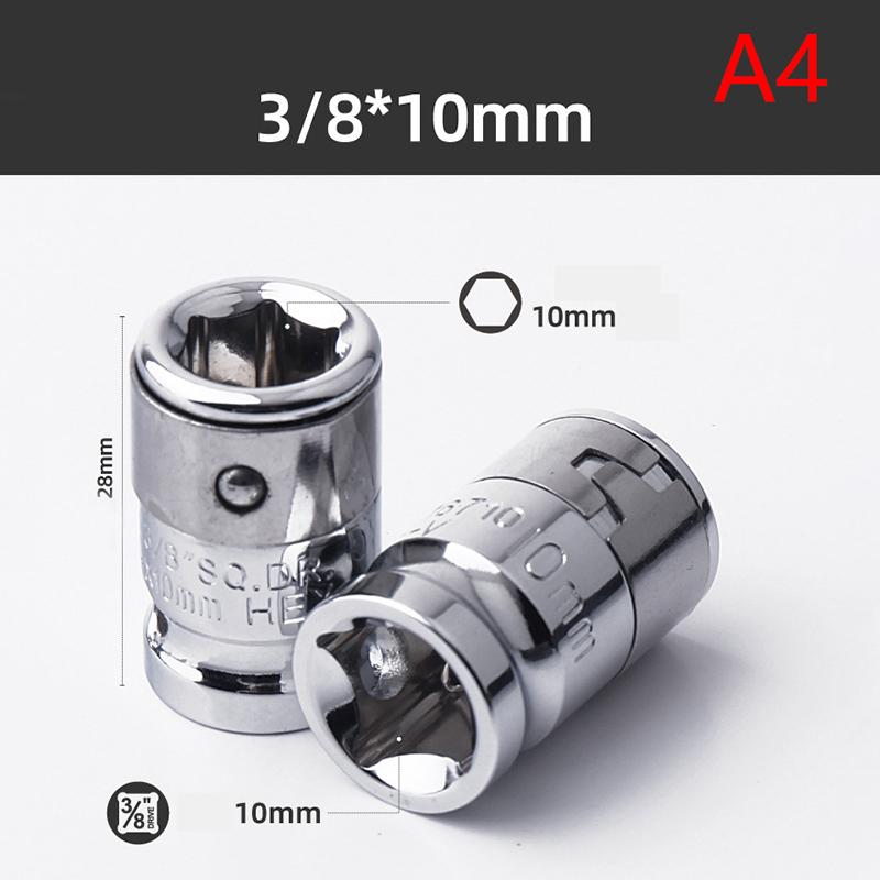 1/2" 1/4" 3/8" Ratchet Drive Socket Adapter 6.3/8/10MM Square Drive Hex Shank Socket Bits Converter Screwdriver Holder Adapter