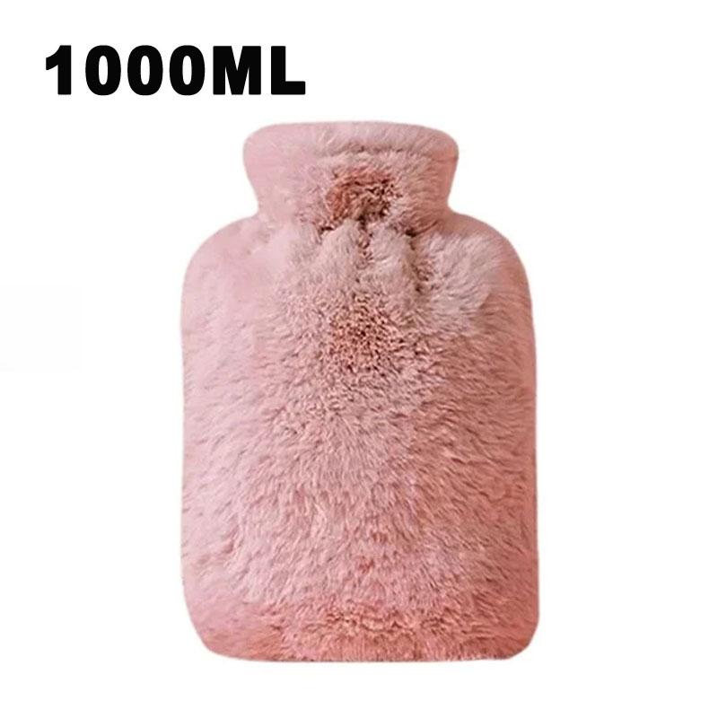 

Flannel Hot Water Bottle Hand Warmer 1000ml Girl Winter Hot Water Bag for Foot neck shoulders Portable Waist Bed Warm Bottles