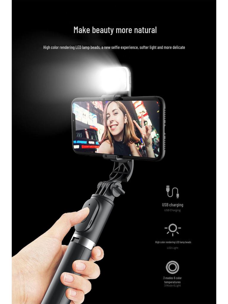 Portable Bluetooth Selfie Stick Tripod: Anti-Shake, Extendable, Travel-Ready Phone Holder
