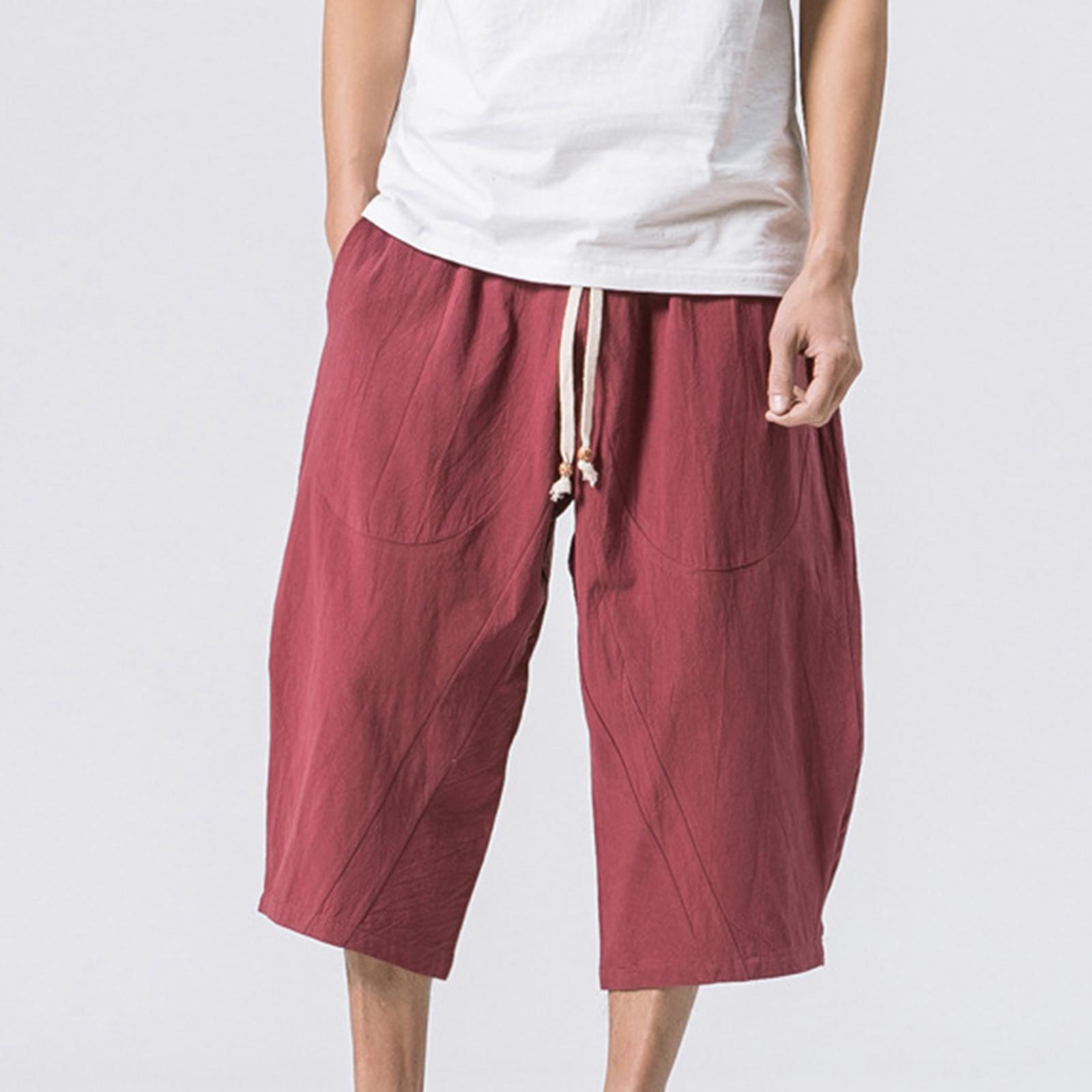 Мужские ленивые свободные хлопковые брюки Харлан из конопли с эластичной резинкой — фото 7