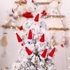 Vánoční lízátková čepice Látková Mini čepice Santa Clause Vánoční obal na lízátko k dekoraci kanceláře, auta Vánoční lízátková čepice