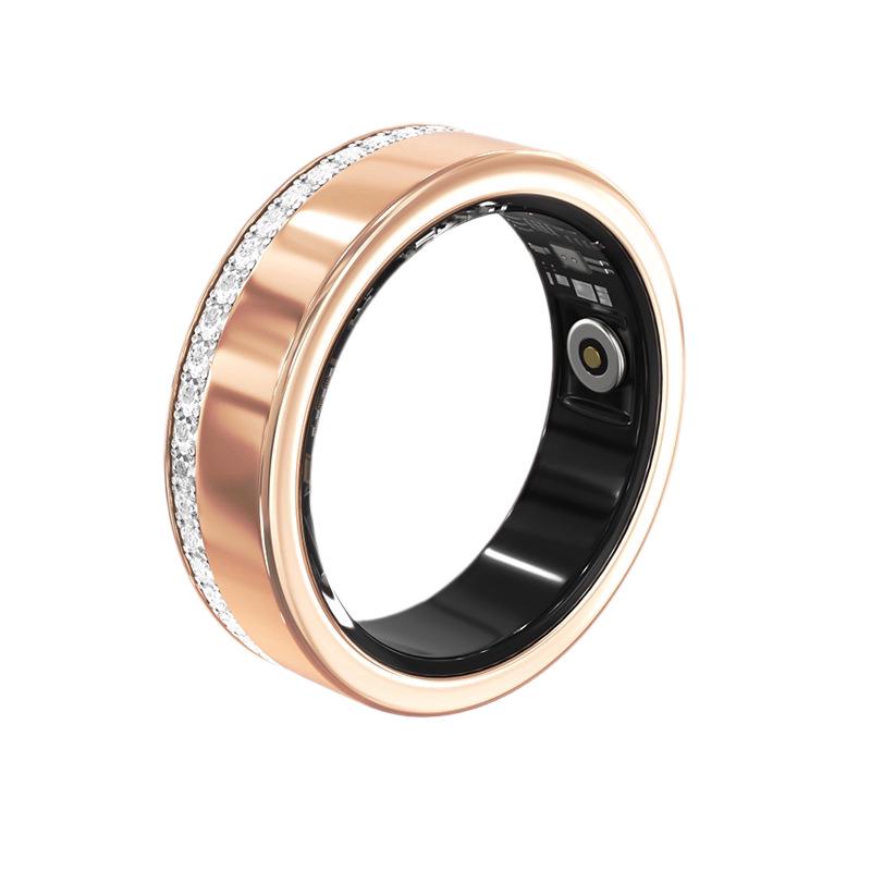 DaringsV8 Diamond-Enhanced Smart Ring: Heart Rate, Blood Oxygen, Sleep Monitor, Waterproof Sports Pedometer