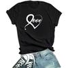 Heart Shirts for Women - Casual Crewneck Cute Love Gifts for Her Graphic Trendy Short Sleeve T-Shirts